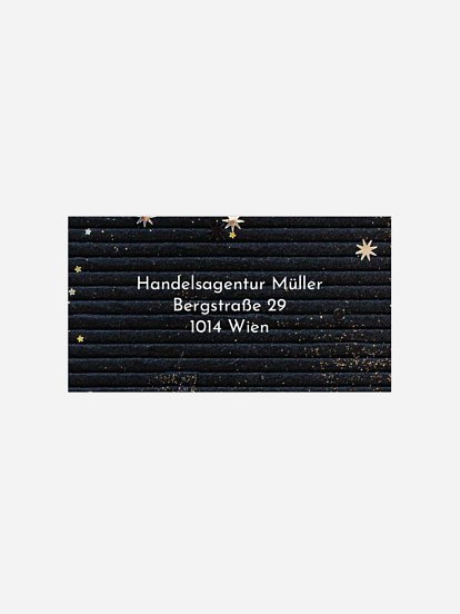 Empfängeraufkleber geschäftl. Weihnachten Letterboard