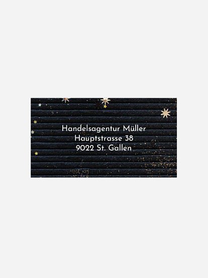 Empfängeraufkleber geschäftl. Weihnachten Letterboard