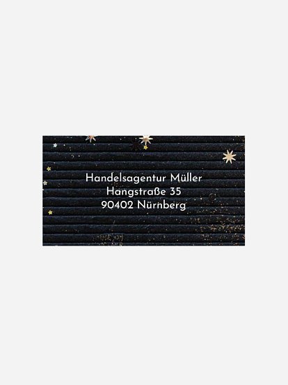 Empfängeraufkleber geschäftl. Weihnachten Letterboard