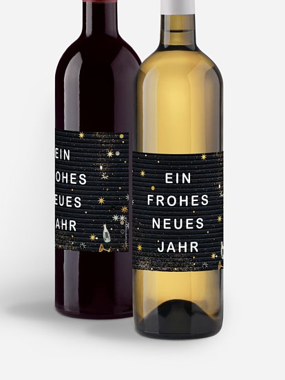 Flaschenetikett geschäftlich Letterboard