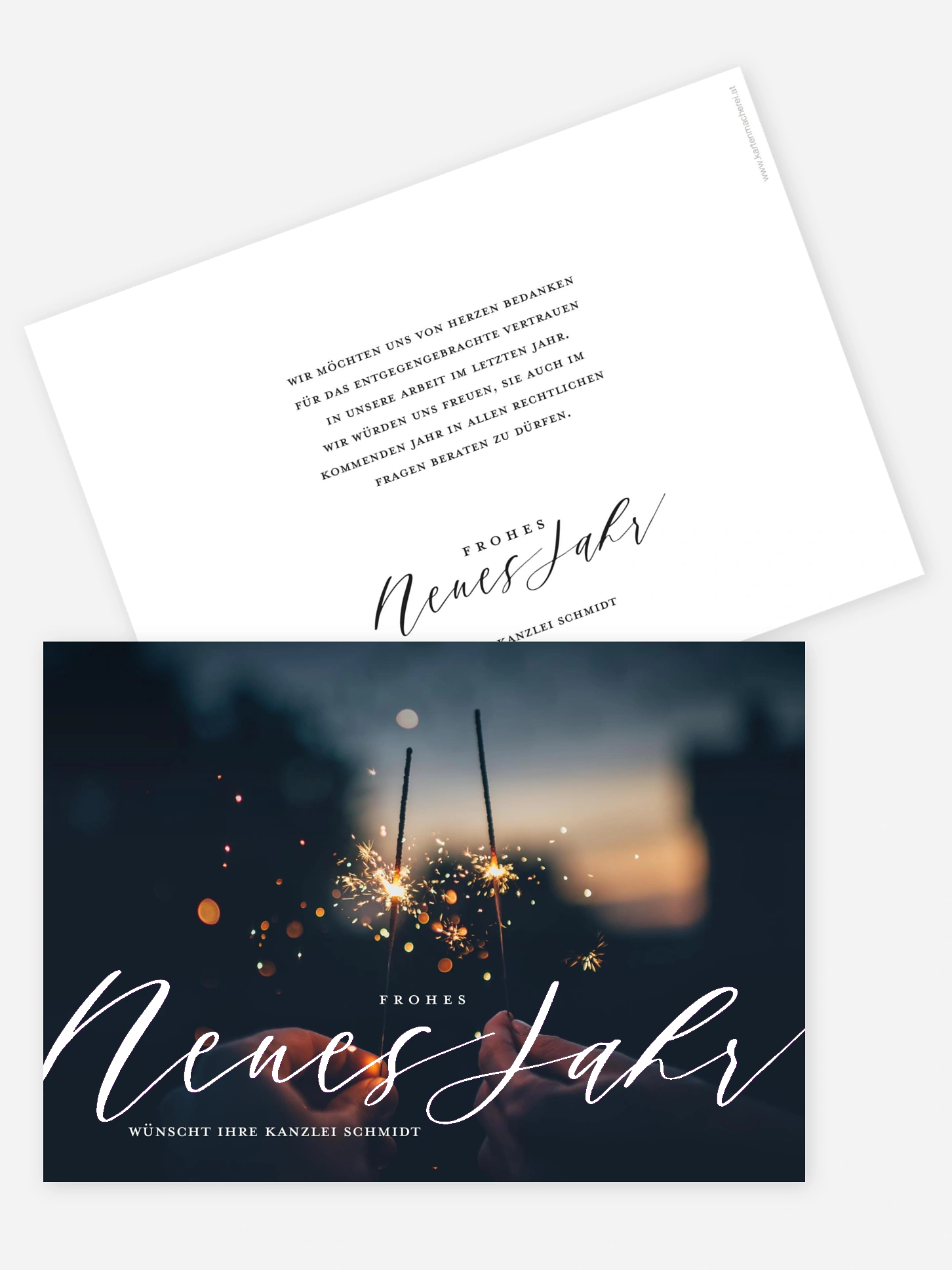 Geschäftliche Weihnachtskarte Lovely Calligraphy