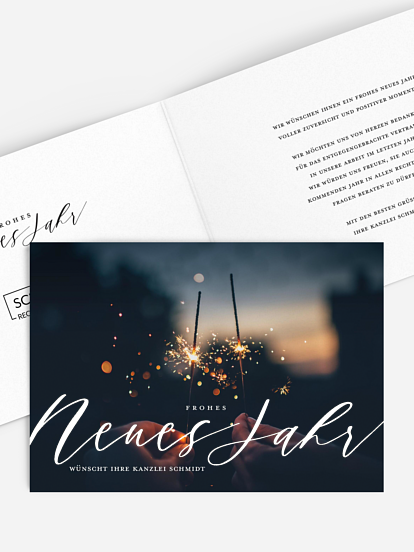 Geschäftliche Weihnachtskarte Lovely Calligraphy