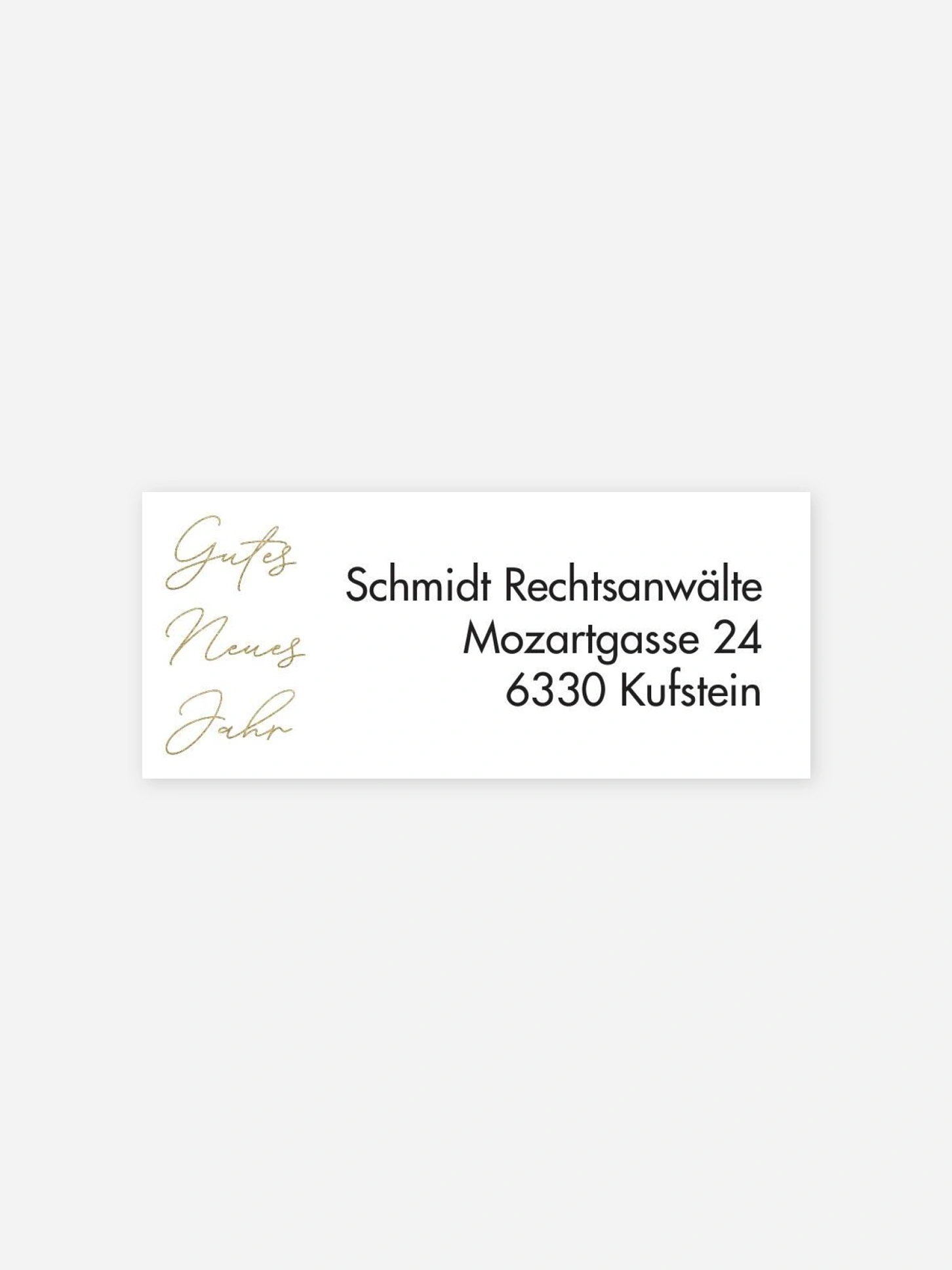 Absenderaufkleber geschäftl. Weihnachten Neujahreszauber