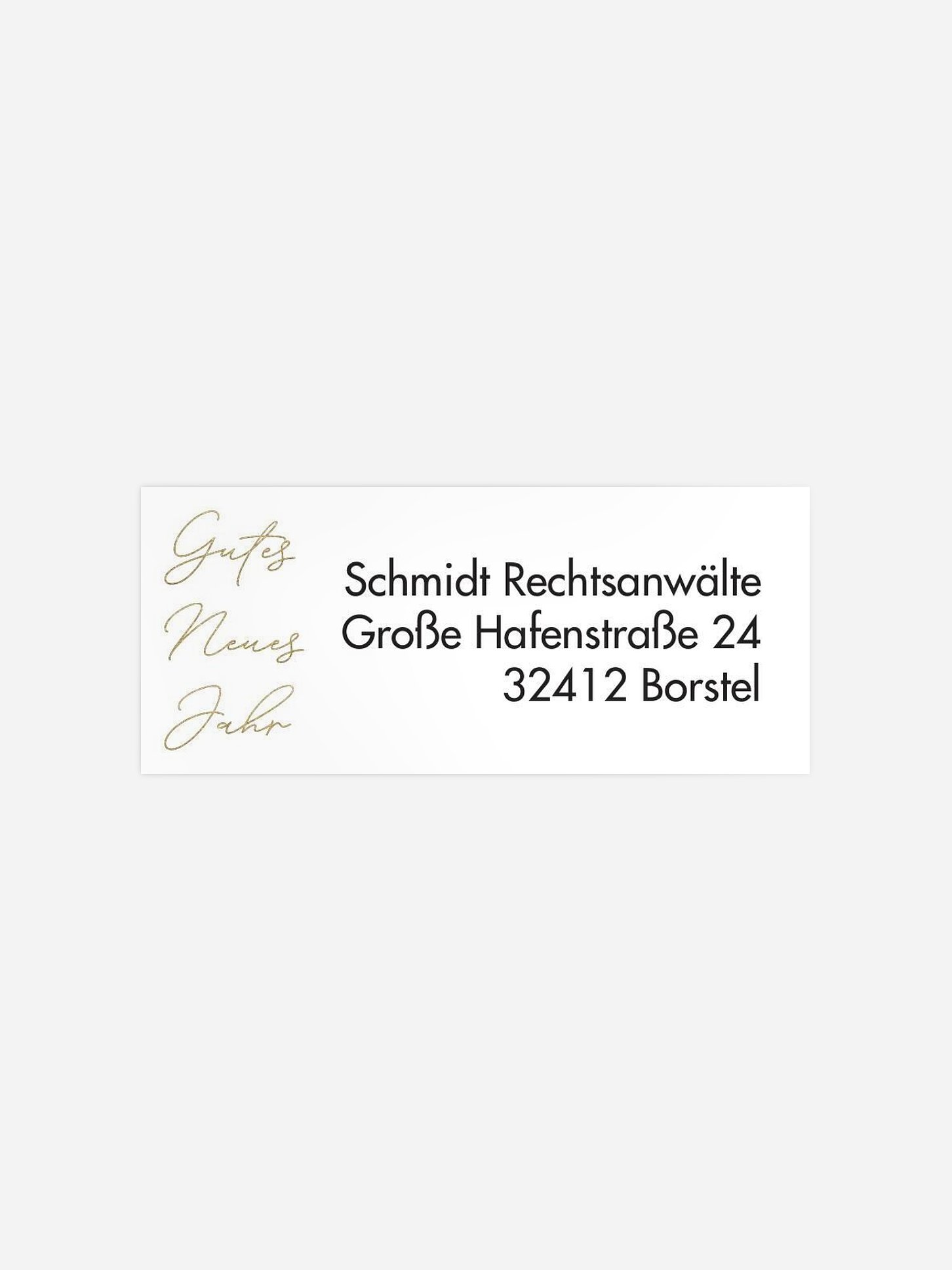 Absenderaufkleber geschäftl. Weihnachten Neujahreszauber