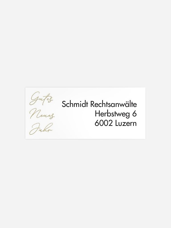 Absenderaufkleber geschäftl. Weihnachten Neujahreszauber