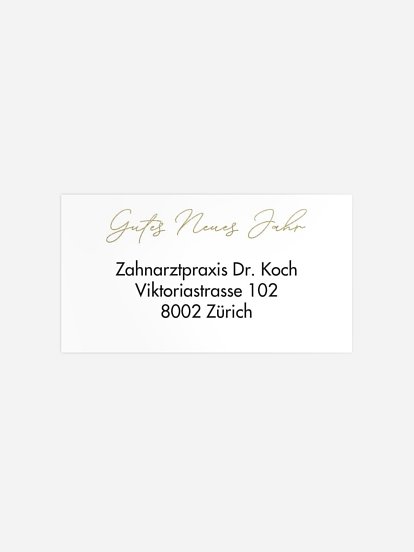 Empfängeraufkleber geschäftl. Weihnachten Neujahreszauber