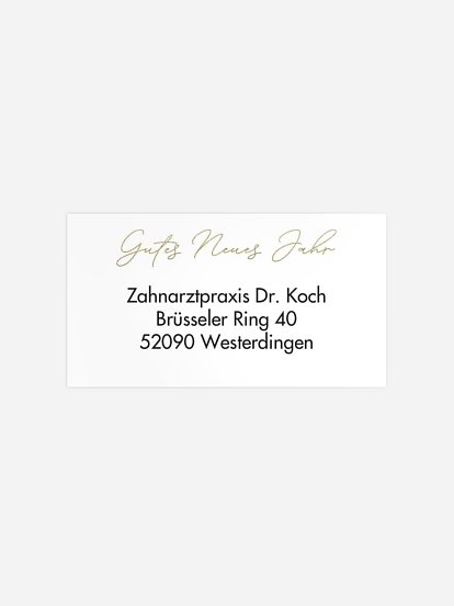 Empfängeraufkleber geschäftl. Weihnachten Neujahreszauber