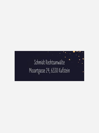 Absenderaufkleber geschäftl. Weihnachten Neujahrsmagie
