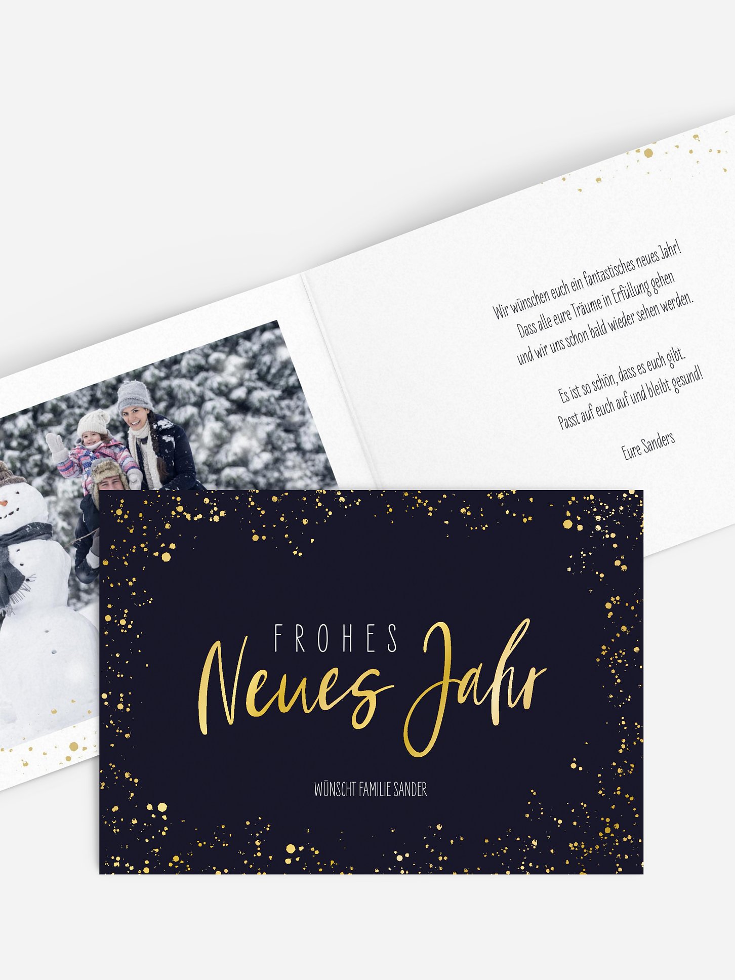 Neujahrskarten Neujahrsmagie ohne Foto
