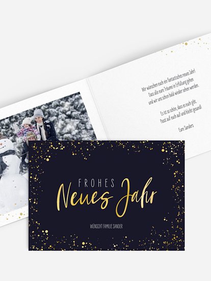 Neujahrskarten Neujahrsmagie ohne Foto