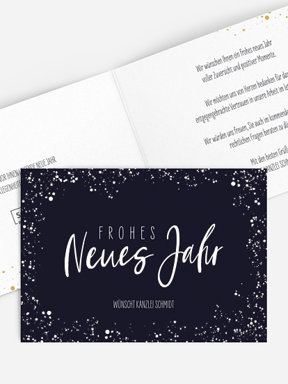 Geschäftliche Weihnachtskarte Neujahrsmagie