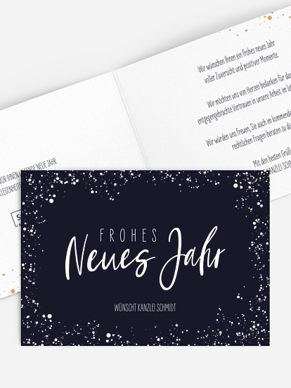 Geschäftliche Weihnachtskarte Neujahrsmagie