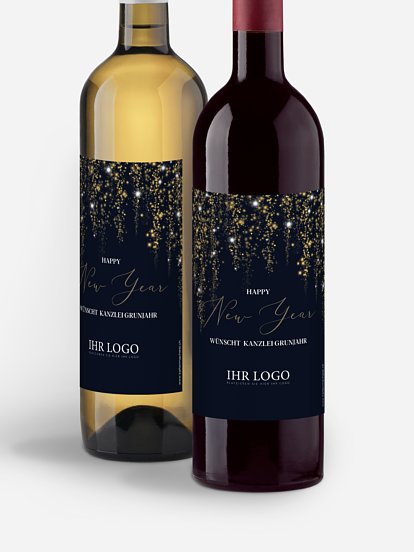 Flaschenetikett geschäftlich Glitter Night