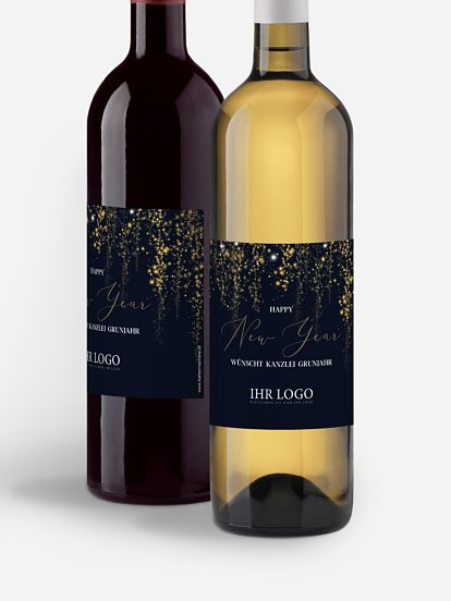 Flaschenetikett geschäftlich Glitter Night
