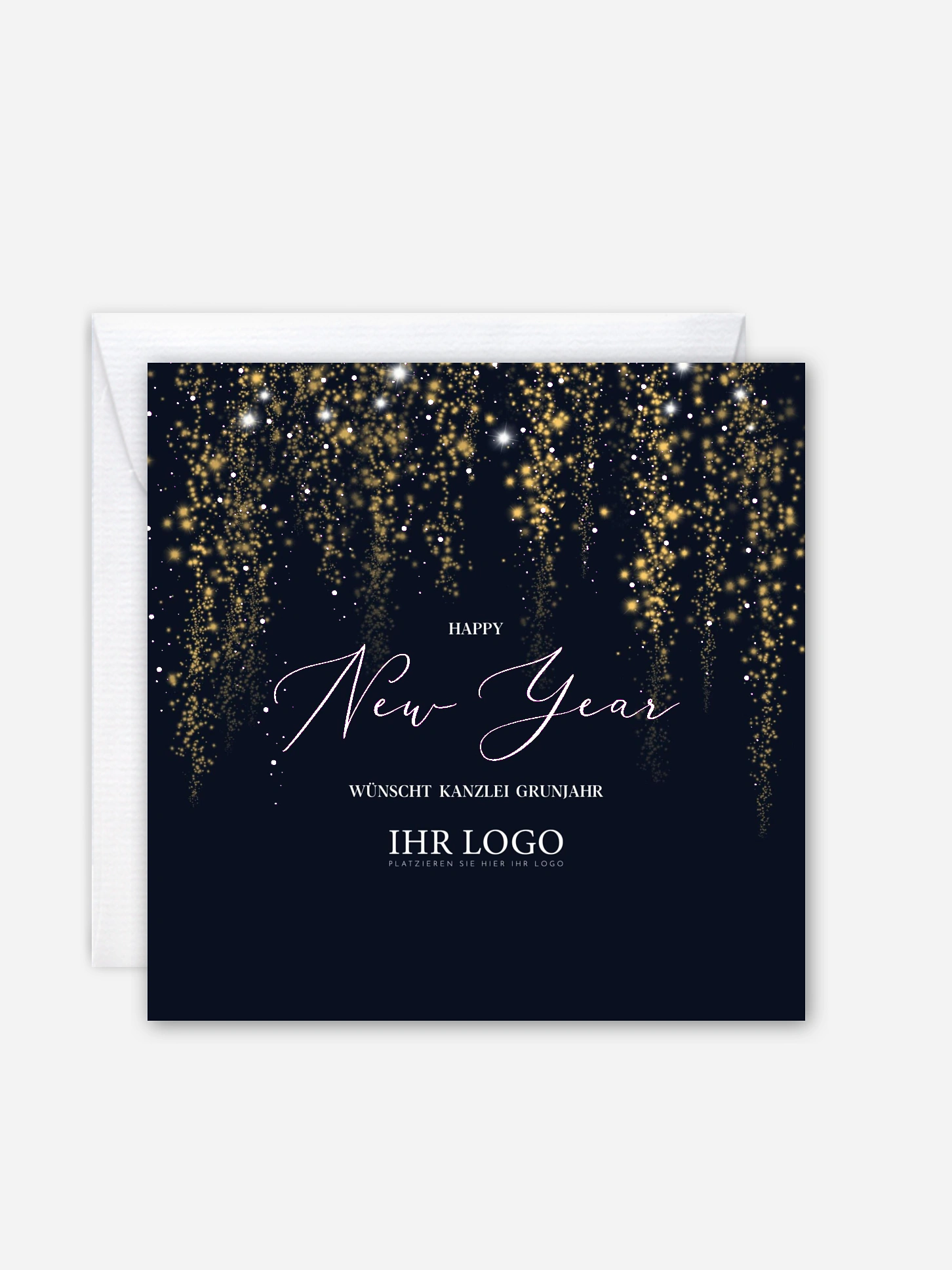 Geschäftliche Weihnachtskarte Glitter Night