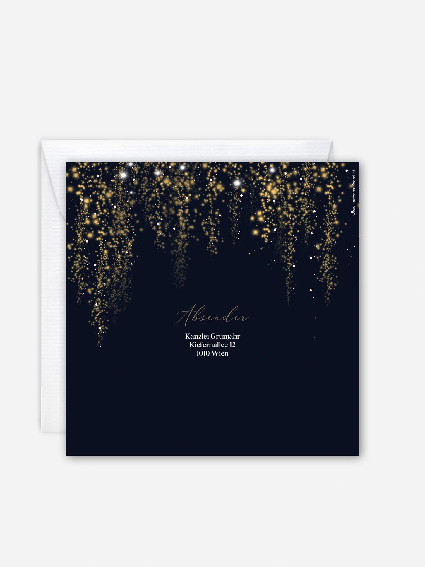 Geschäftliche Weihnachtskarte Glitter Night