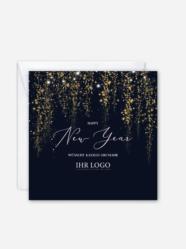 Geschäftliche Weihnachtskarte Glitter Night