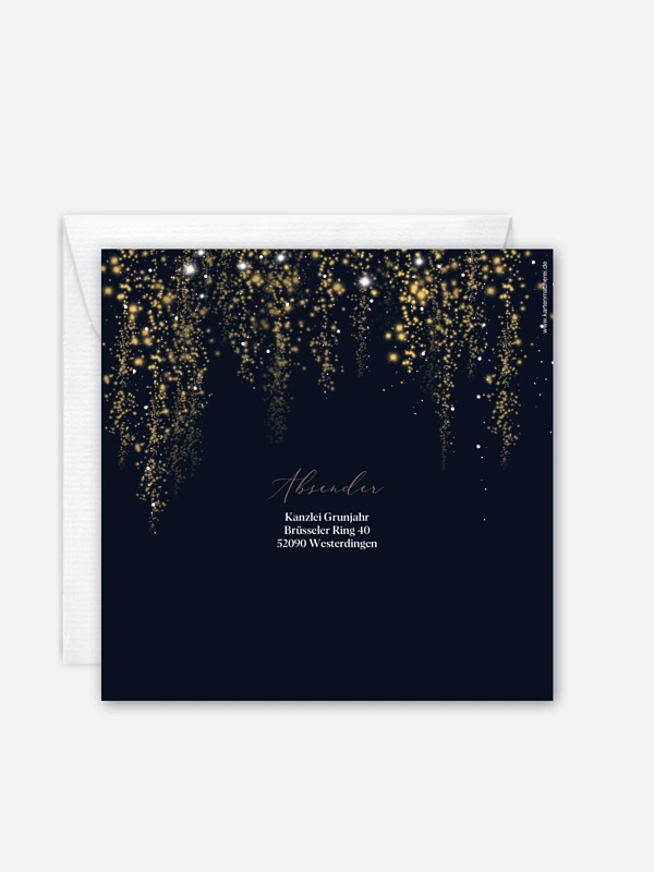 Geschäftliche Weihnachtskarte Glitter Night