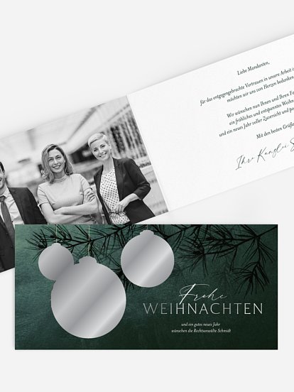 Geschäftliche Weihnachtskarte Chic Ornament