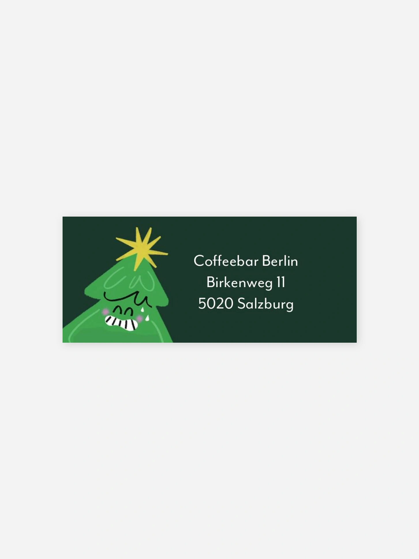 Absenderaufkleber geschäftl. Weihnachten Oh Tannenbaum