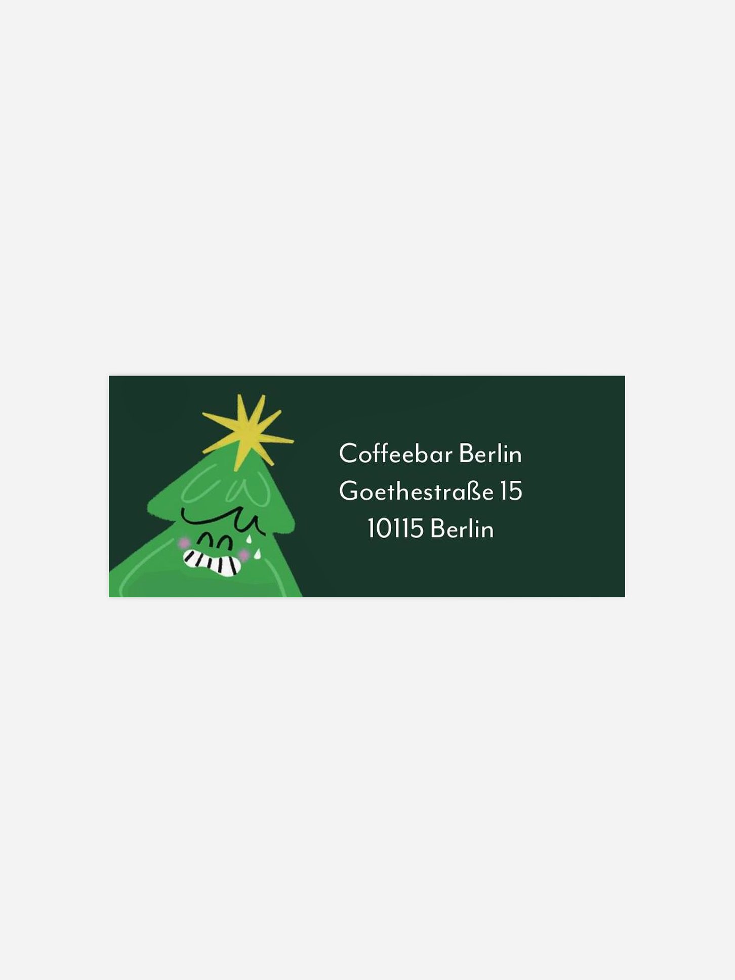 Absenderaufkleber geschäftl. Weihnachten Oh Tannenbaum