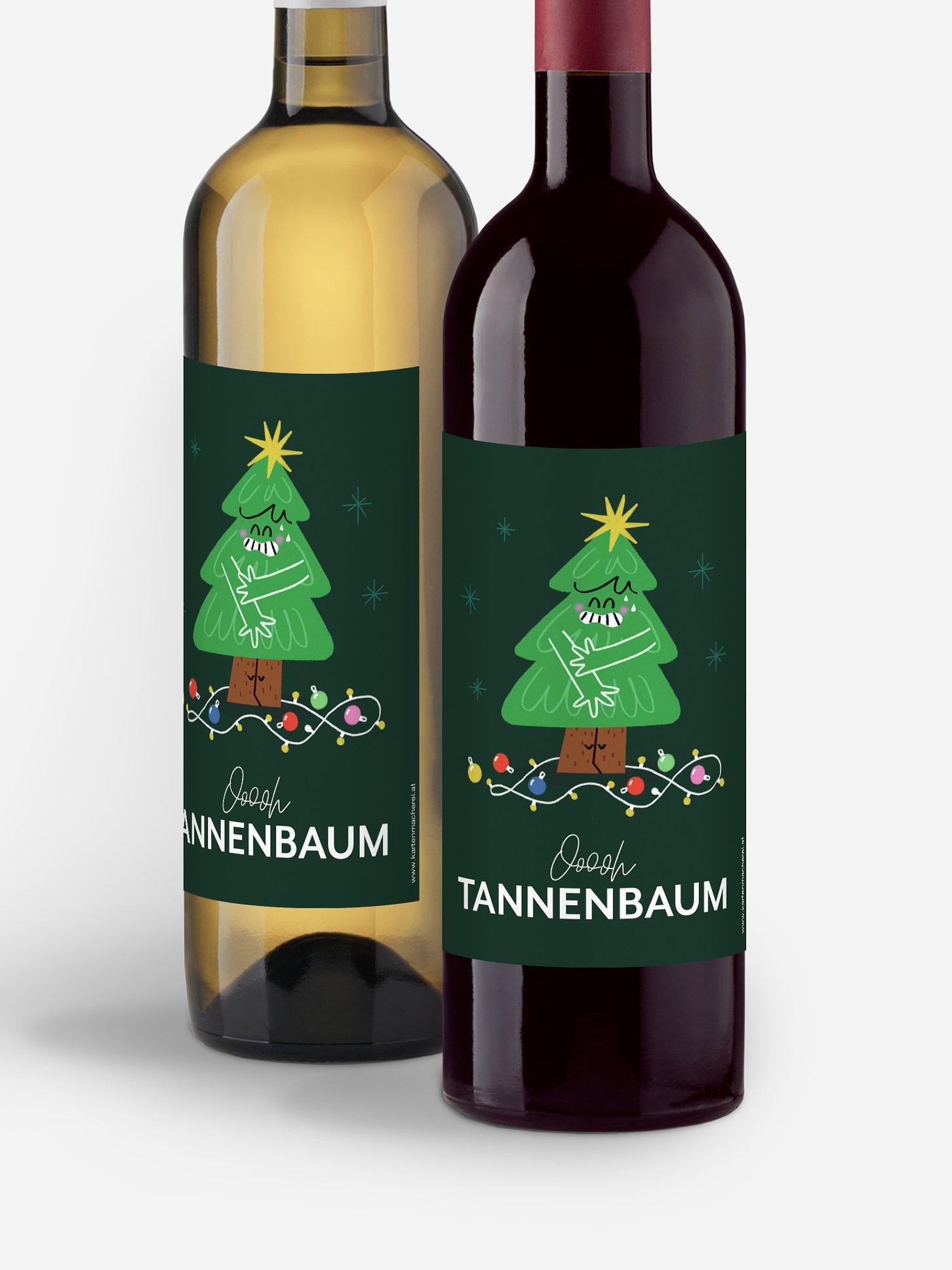 Flaschenetikett geschäftlich Oh Tannenbaum