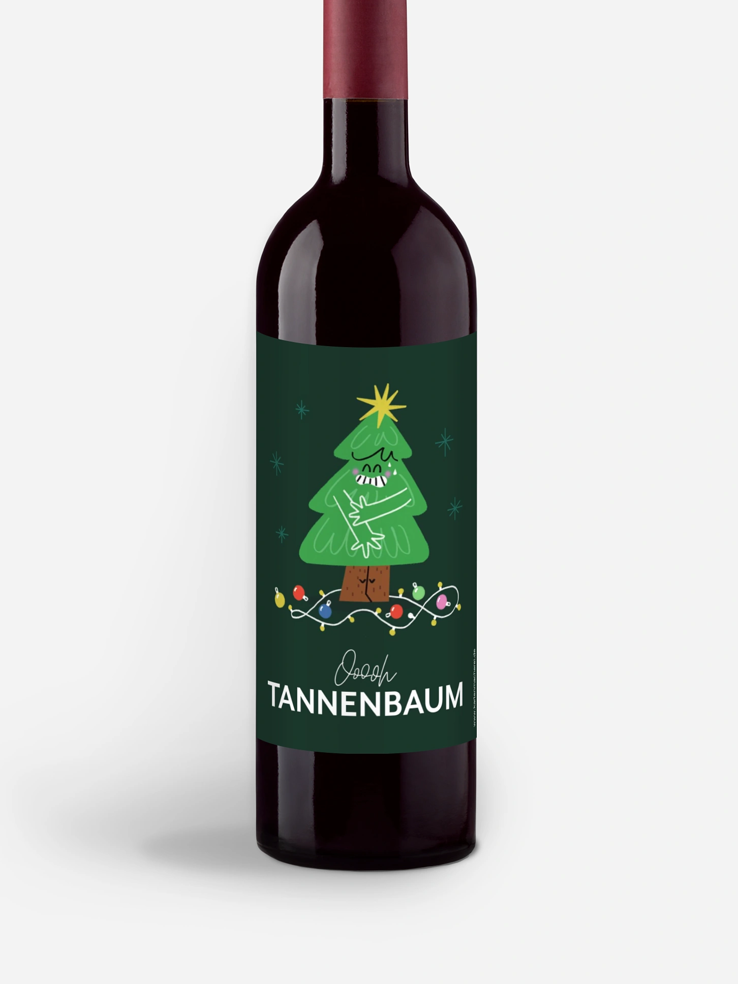 Flaschenetikett geschäftlich Oh Tannenbaum