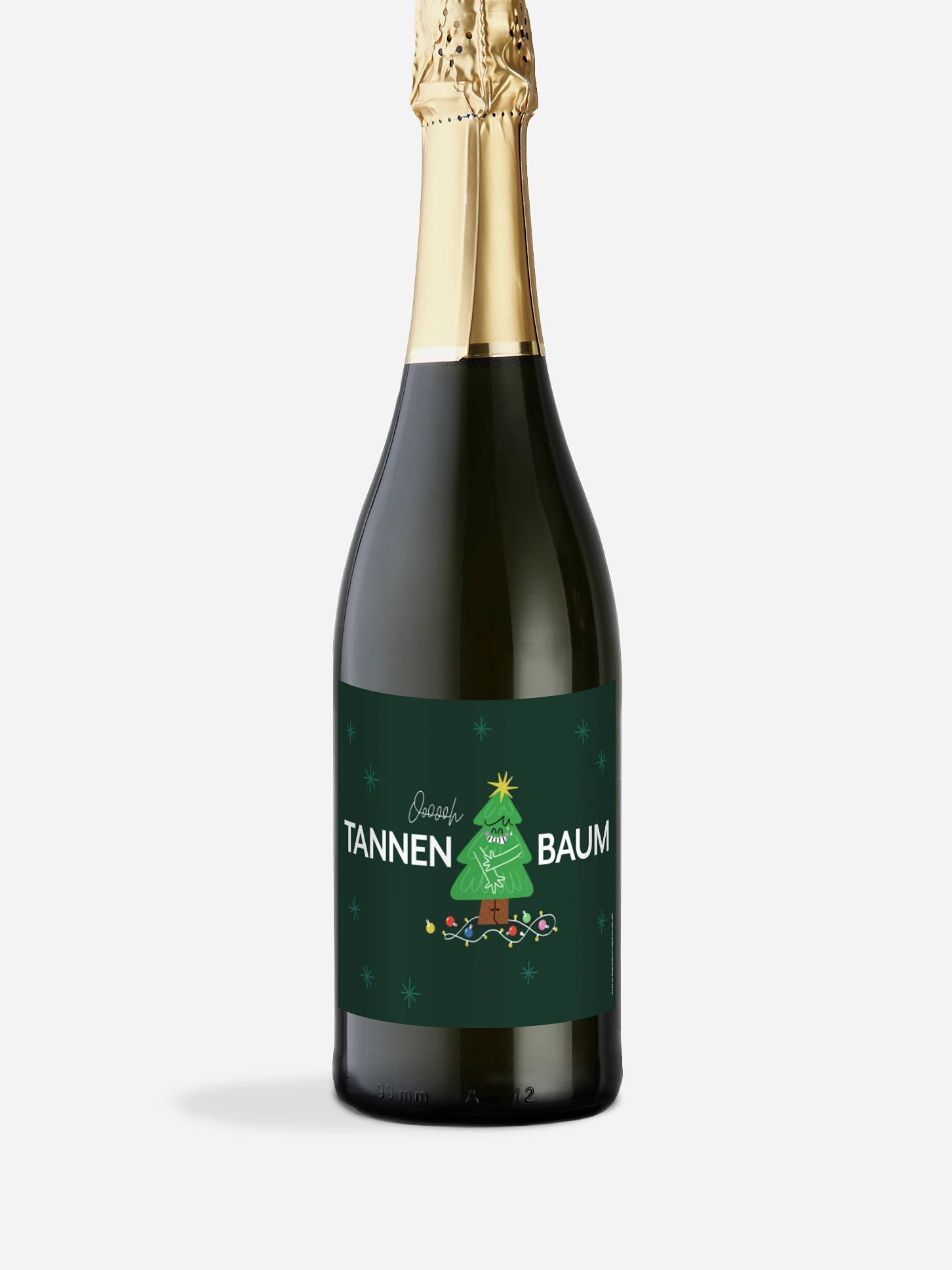 Flaschenetikett geschäftlich Oh Tannenbaum