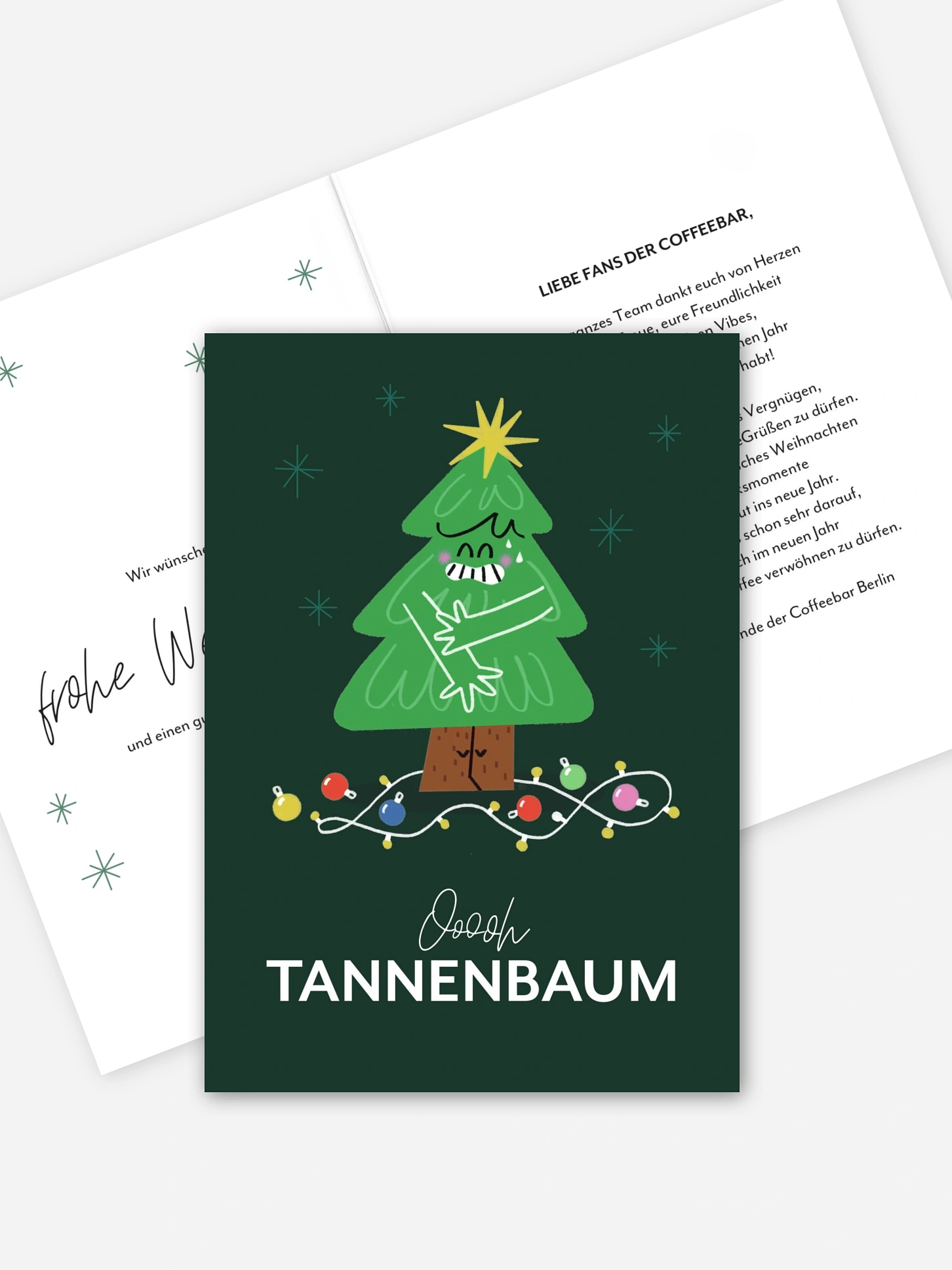 Geschäftliche Weihnachtskarte Oh Tannenbaum