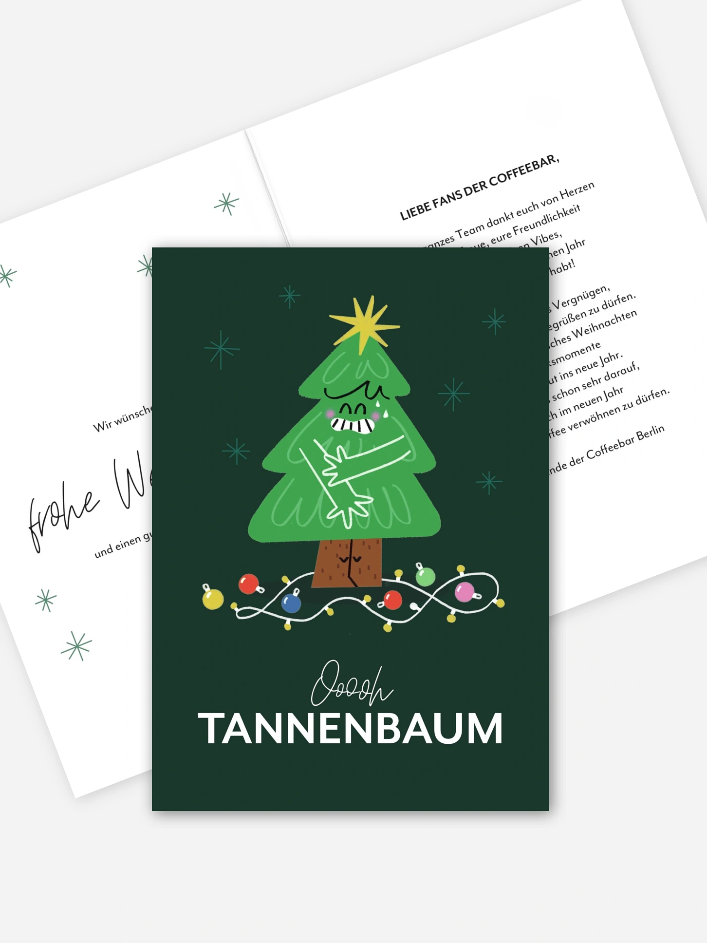 Geschäftliche Weihnachtskarte Oh Tannenbaum