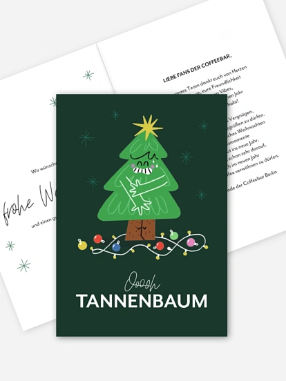 Geschäftliche Weihnachtskarte Oh Tannenbaum