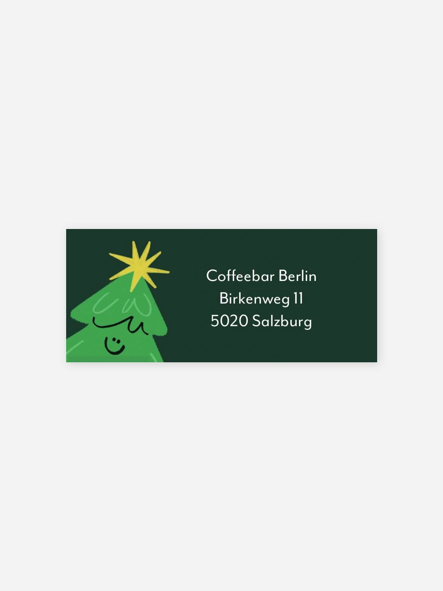 Absenderaufkleber geschäftl. Weihnachten Ä Tännschen