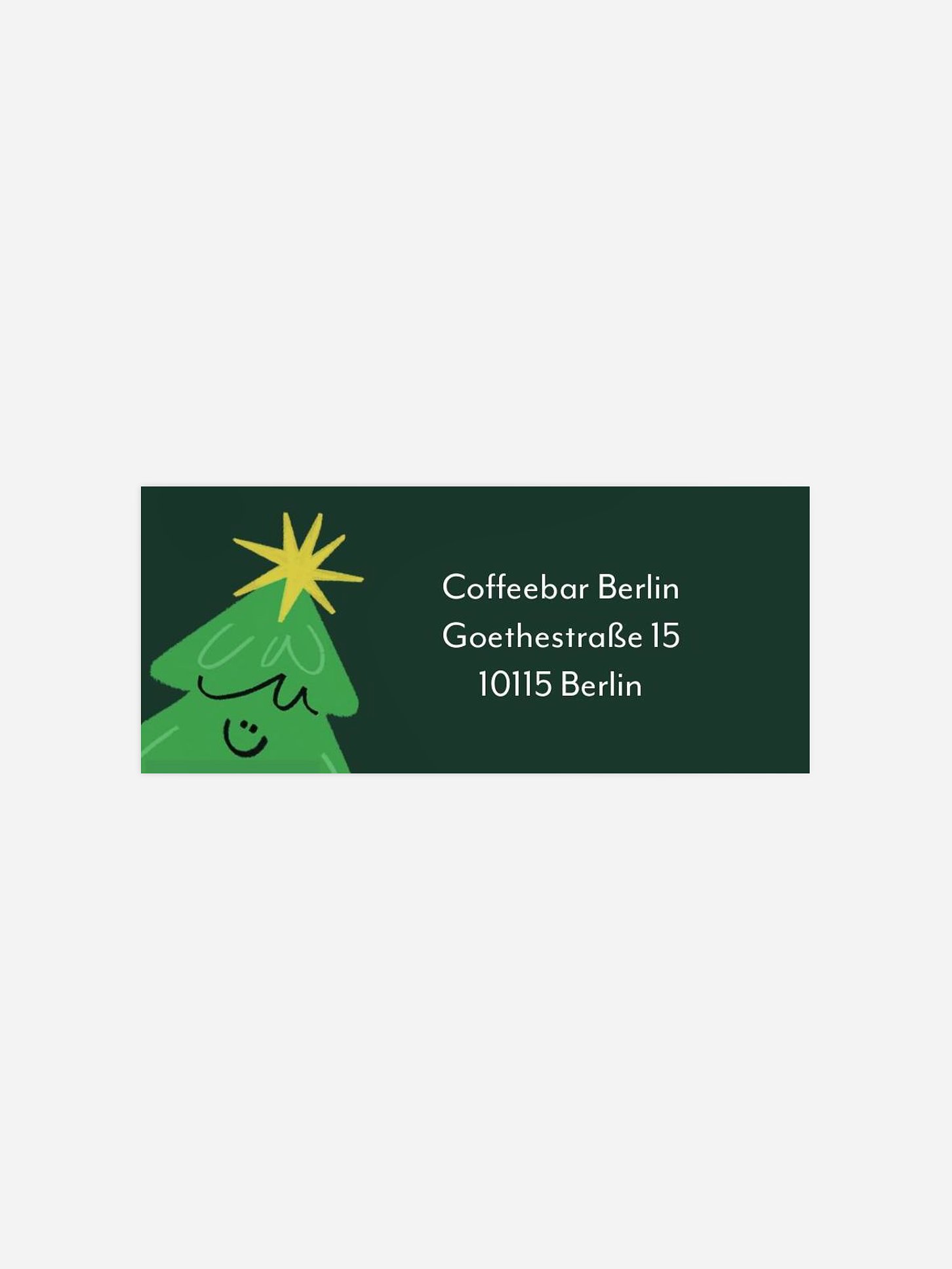 Absenderaufkleber geschäftl. Weihnachten Ä Tännschen