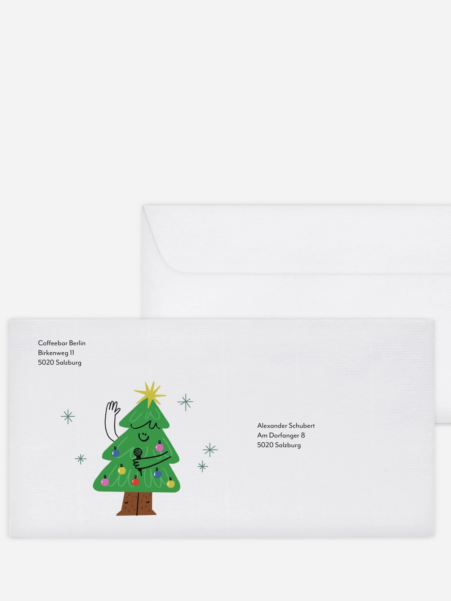 Bedruckte Umschläge geschäftl. Weihnachten Ä Tännschen