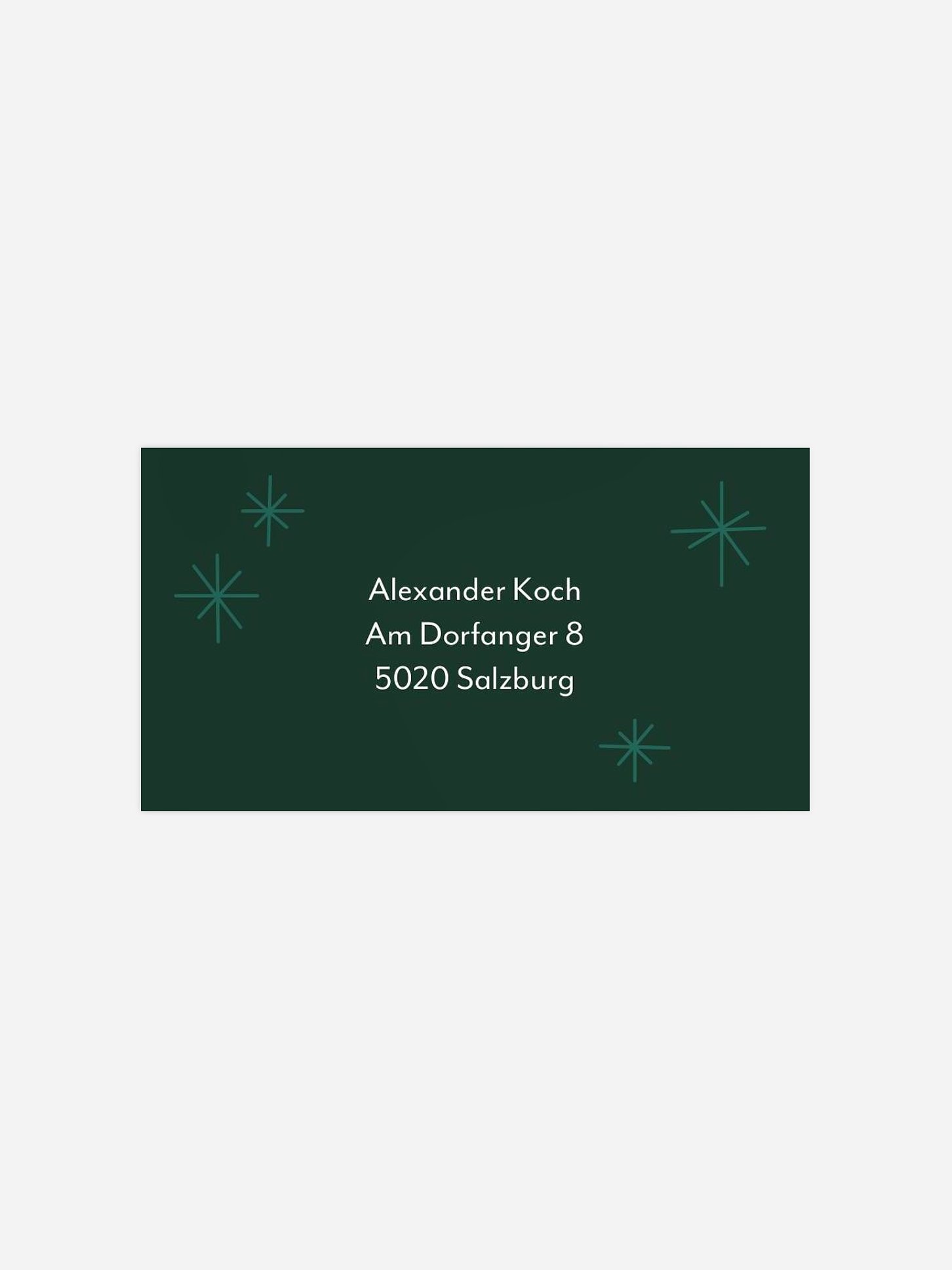 Empfängeraufkleber geschäftl. Weihnachten Ä Tännschen