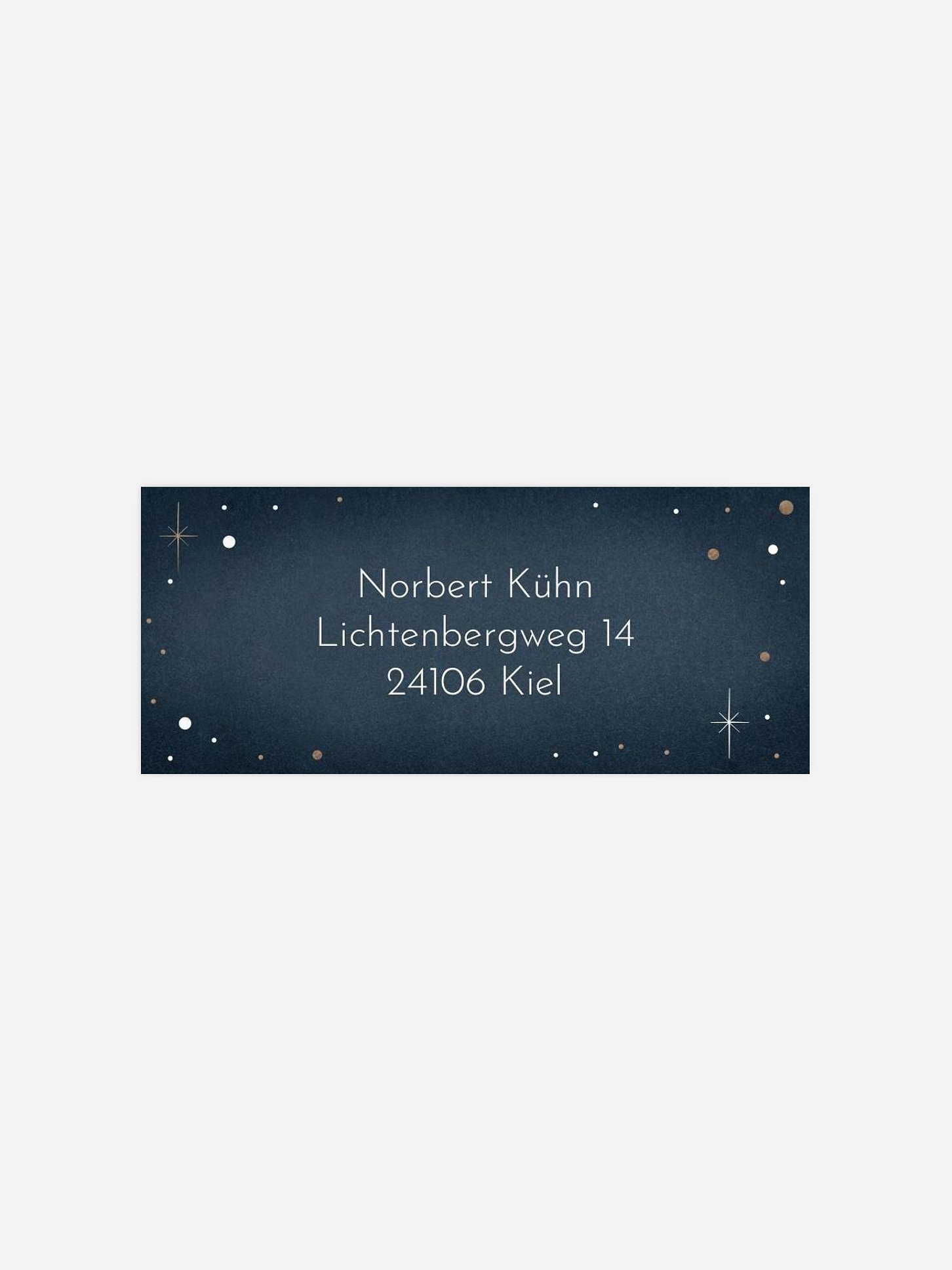 Absenderaufkleber geschäftl. Weihnachten Minimal