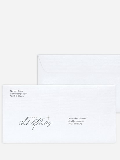 Bedruckte Umschläge geschäftl. Weihnachten Minimal
