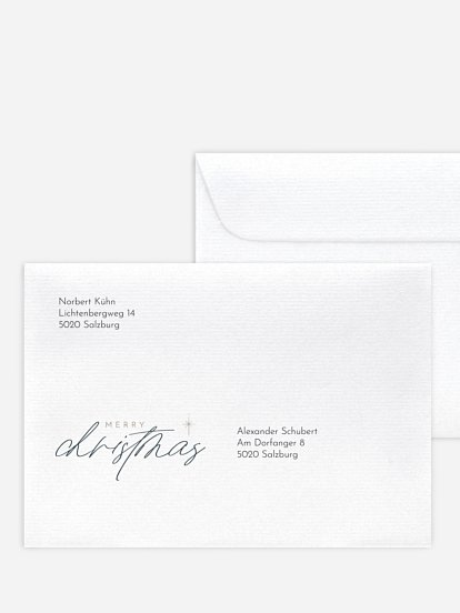 Bedruckte Umschläge geschäftl. Weihnachten Minimal