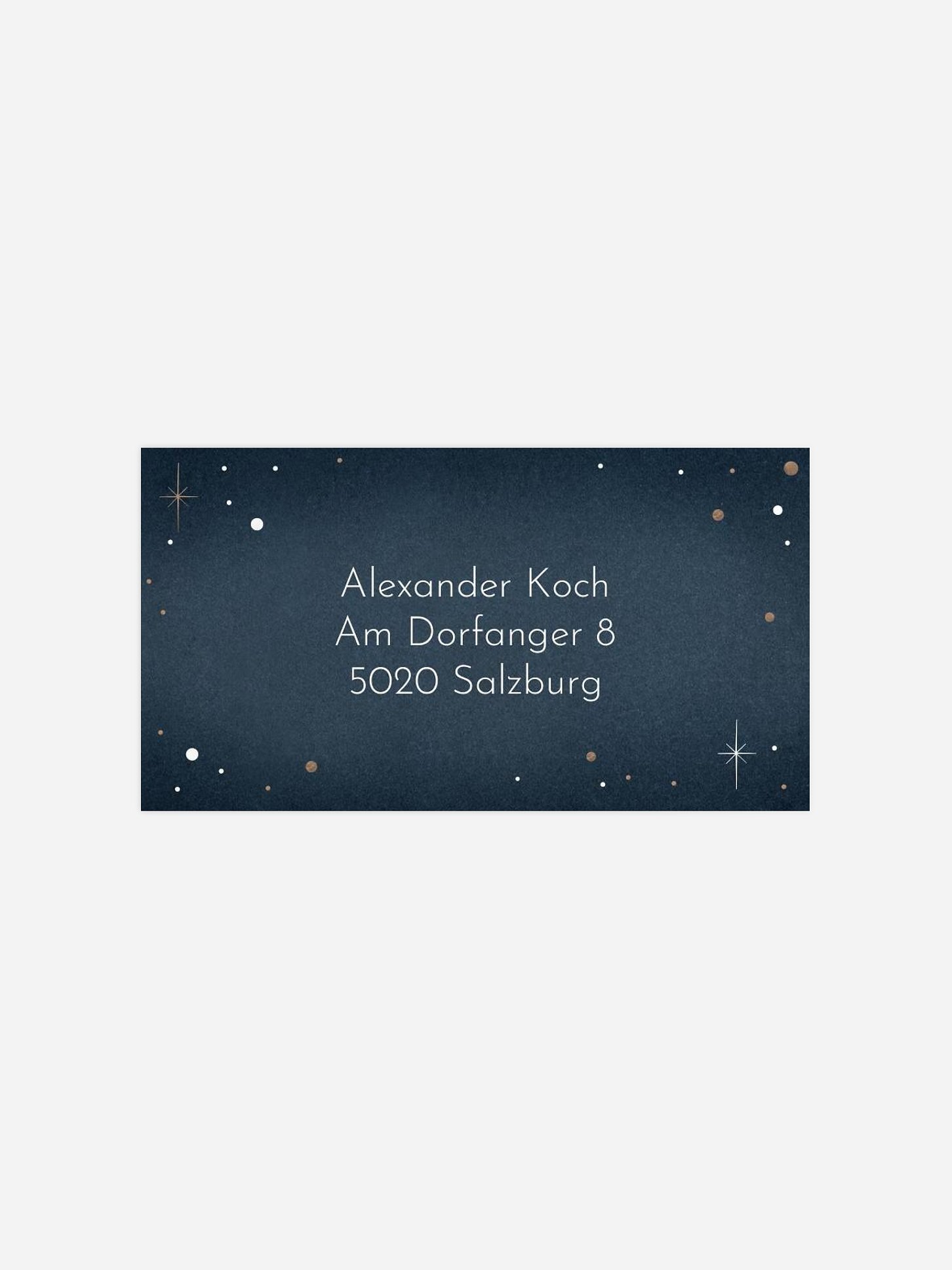 Empfängeraufkleber geschäftl. Weihnachten Minimal