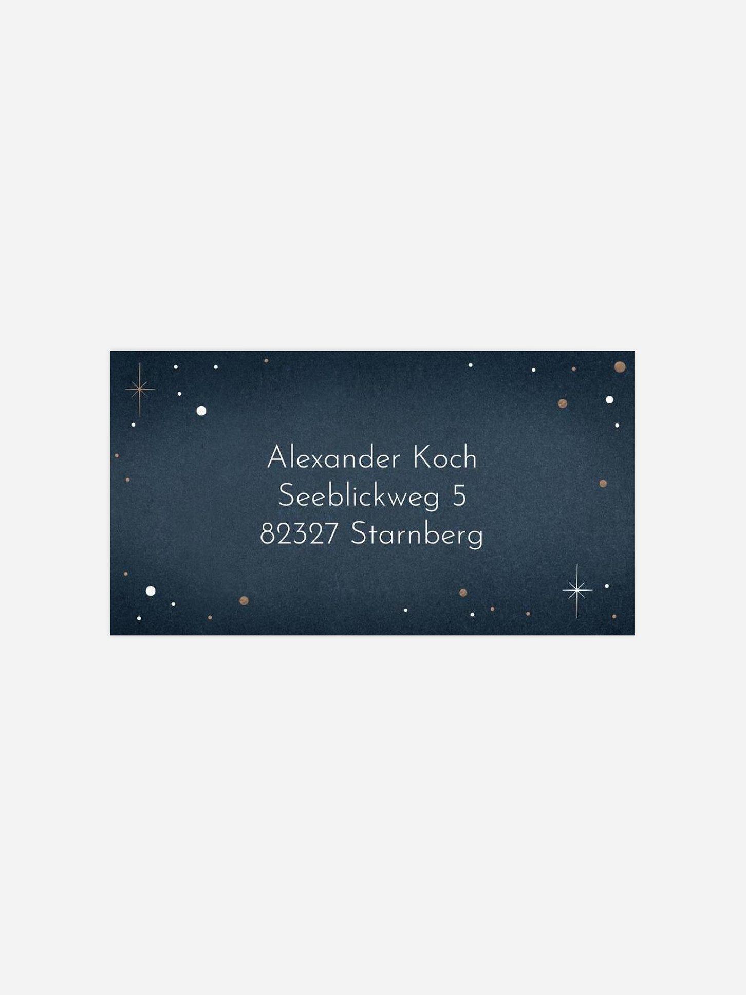 Empfängeraufkleber geschäftl. Weihnachten Minimal