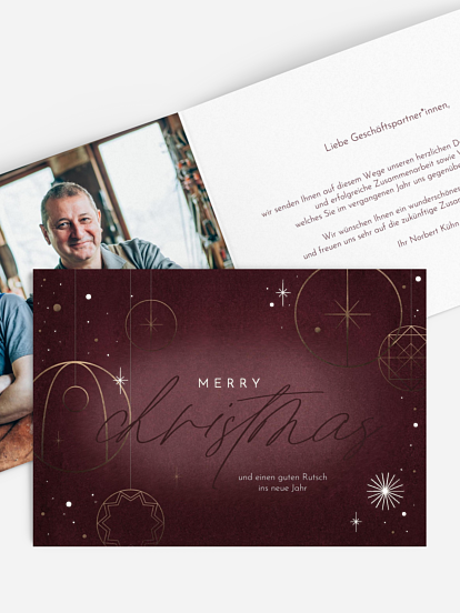 Geschäftliche Weihnachtskarte Minimal