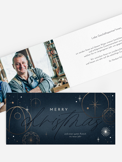 Geschäftliche Weihnachtskarte Minimal