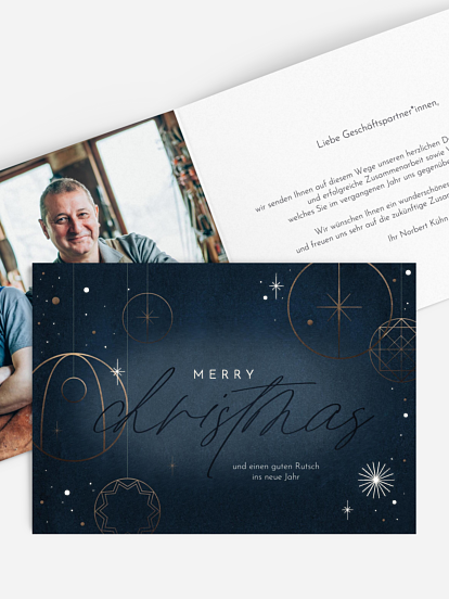 Geschäftliche Weihnachtskarte Minimal