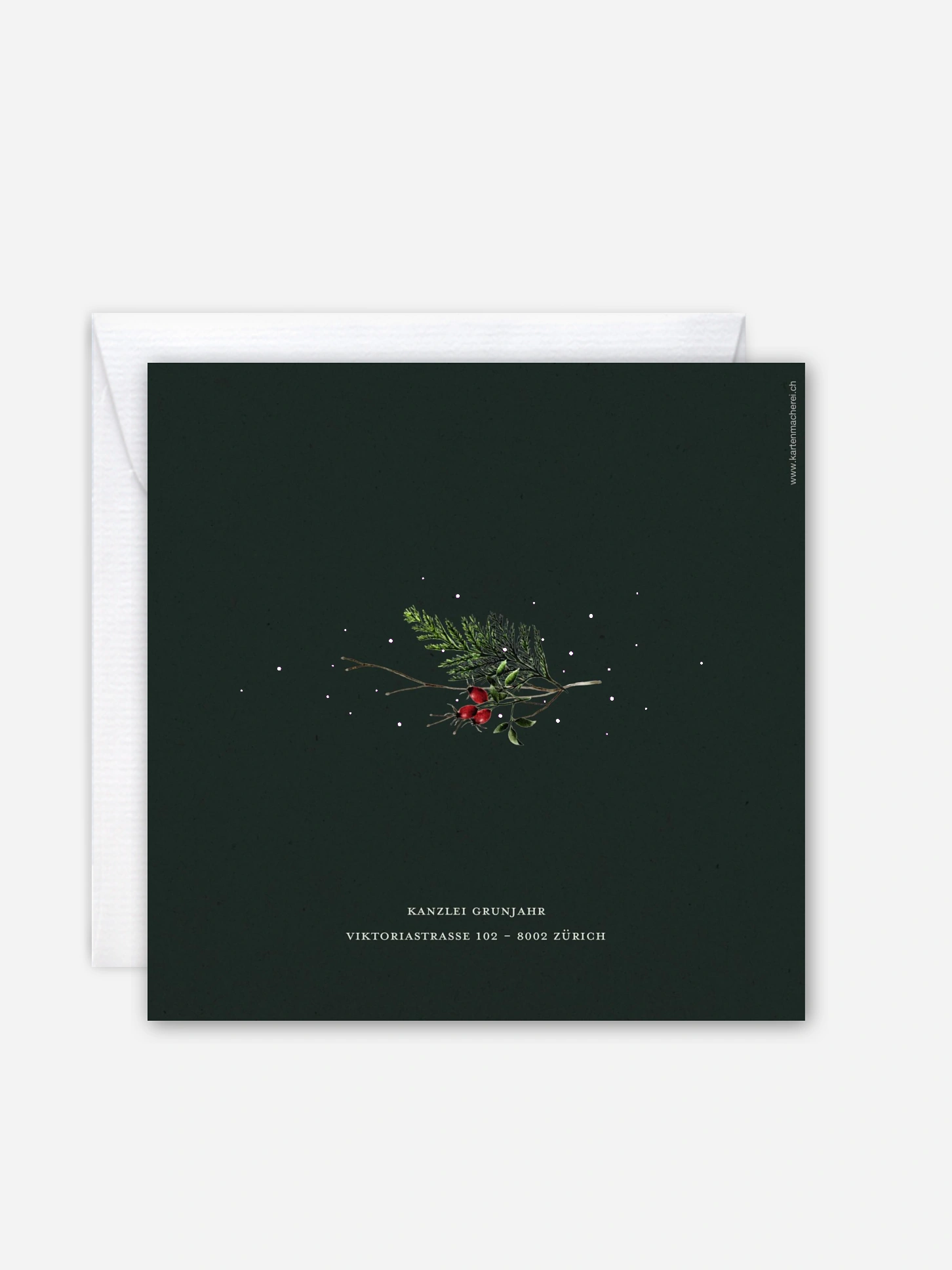 Geschäftliche Weihnachtskarte Festive Green