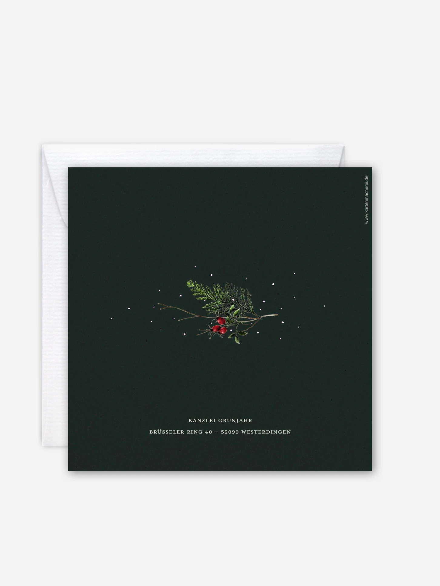 Geschäftliche Weihnachtskarte Festive Green