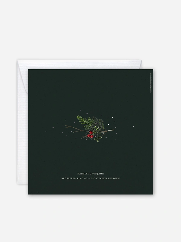 Geschäftliche Weihnachtskarte Festive Green