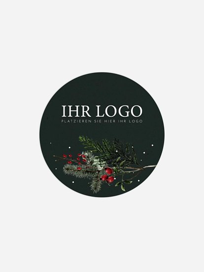 Geschenkaufkleber Geschäftlich Festive Green