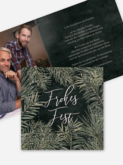 Geschäftliche Weihnachtskarte Xmas Green