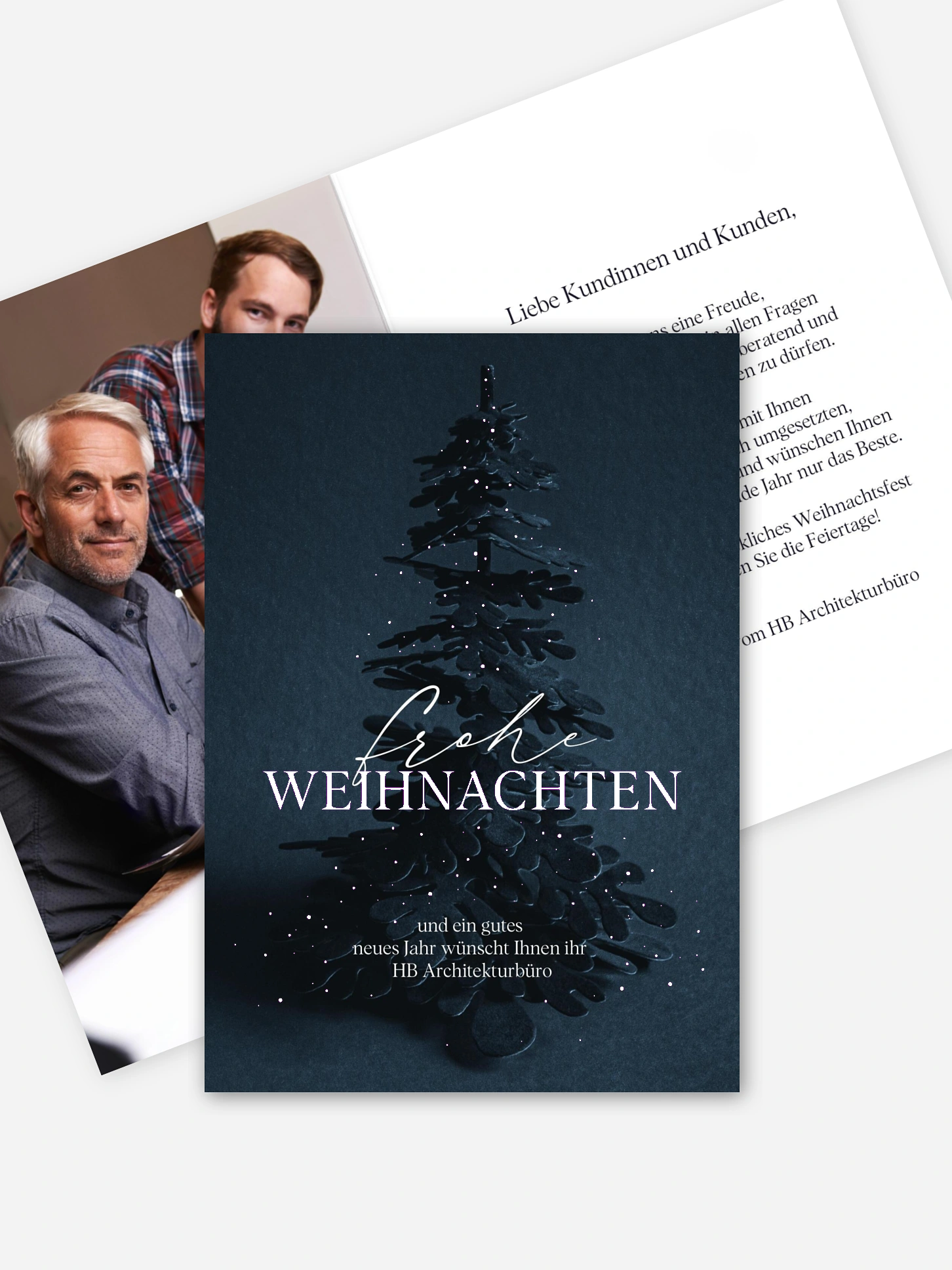 Geschäftliche Weihnachtskarte Velvet Tree