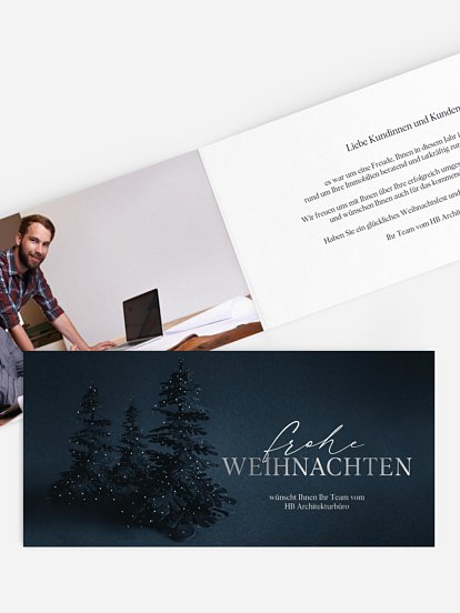 Geschäftliche Weihnachtskarte Velvet Tree